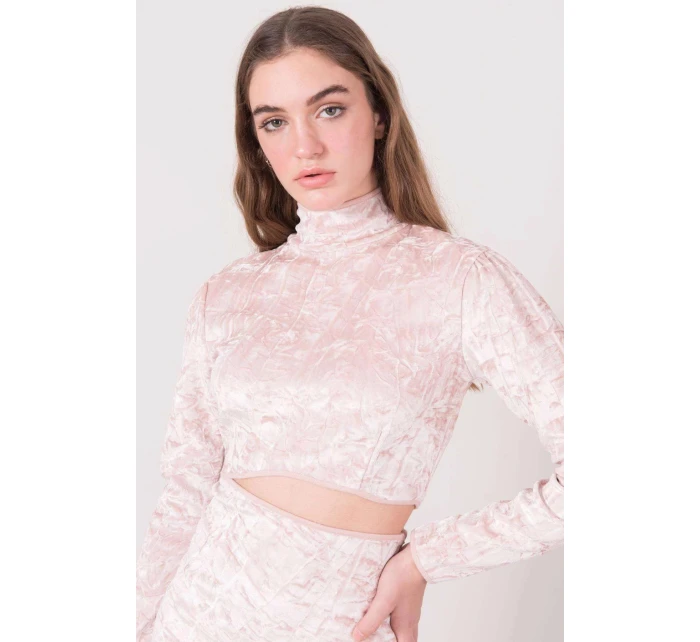 Dámský velurový Top 15570 pudr béžová - BSL