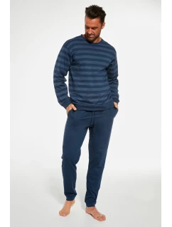 Pánské pyžamo Loose 11 117/235 Tmavě modrá vzor - Cornette