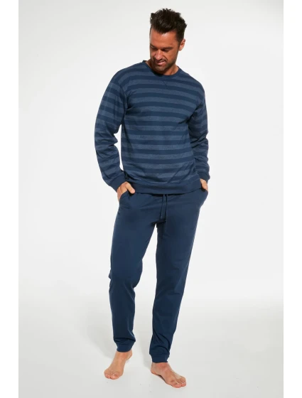 Pánské pyžamo Loose 11 117/235 Tmavě modrá vzor - Cornette