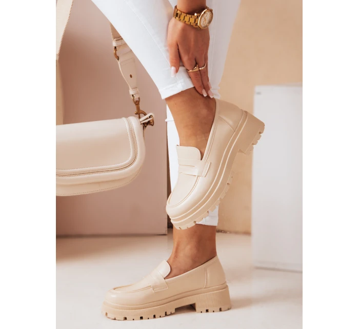 Dámské mokasíny na platformě TORINO beige FashionStreet ZY0777
