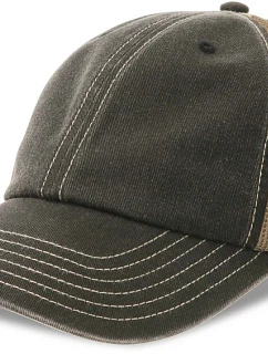 Atlantis Headwear Teon 6 panelová kšiltovka Vintage Trucker 33.0303 black/khaki