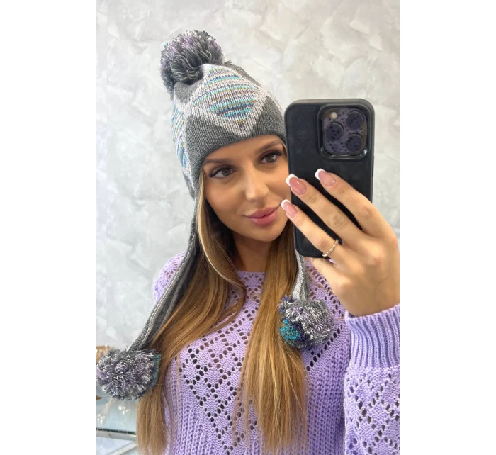 Dámská klapka na uši Eunika K322 graphite