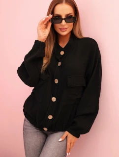 Dámská mušelínová košile s dlouhým rukávem černá