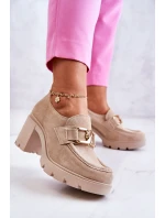 Elegantní boty se zlatým zdobením Světle béžová model 21583105 - Boto Elegantní boty se zlatým zdobením Světle béžová model 21583105 - Boto