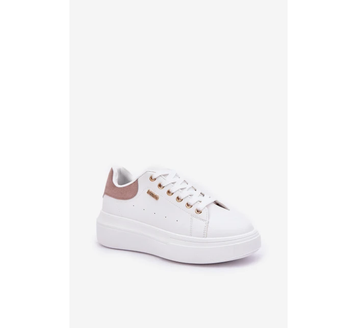 Dámské Sneakersy Na Platformě Eko Kůže Bílé Lelandine Dámské Sneakersy Na Platformě Eko Kůže Bílé Lelandine