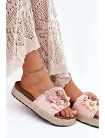 Dámské Sandały Na Platformě S Pletením A Růžové model 21699704 - Boto