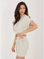 Szorty model 22076866 jasny beżowy - FPrice Szorty model 22076866 jasny beżowy - FPrice