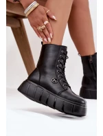 Dámské workery na platformě Vinceza – černé Dámské workery na platformě Vinceza – černé