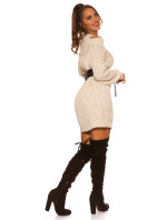 Sexy úpletové mini šaty KouCla na studená ramena