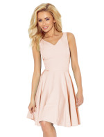 Společenské šaty s sukní středně dlouhé světle růžová Růžová / XL  model 15042936 - numoco
