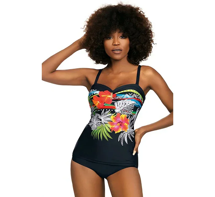 Dámské jednodílné plavky 8060BL10 3 Bali černá/mix barev - SELF