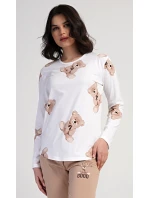 Dámské pyžamo dlouhé Teddy model 21362790 - Vienetta