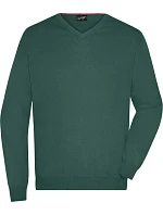 Daiber JN 659 Pánský svetr s výstřihem do V 02.0659 forest green
