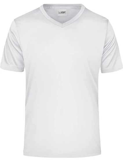 Daiber JN 736 Pánské sportovní tričko s výstřihem do V 02.0736 white