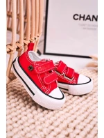 Dětské Tenisky Na Suchý Zip BIG STAR HH374202 červené Dětské Tenisky Na Suchý Zip BIG STAR HH374202 červené