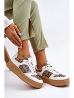 Dámská pohodlná sportovní obuv GOE LL2N4052 Bílo-béžová Dámská pohodlná sportovní obuv GOE LL2N4052 Bílo-béžová