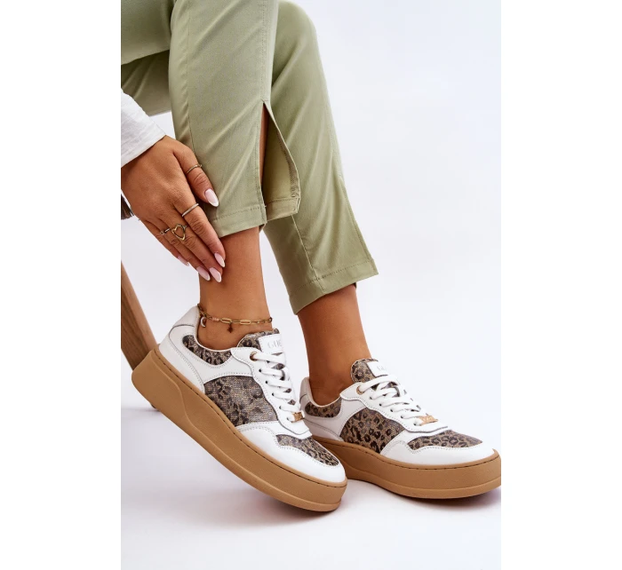 Dámská pohodlná sportovní obuv GOE LL2N4052 Bílo-béžová Dámská pohodlná sportovní obuv GOE LL2N4052 Bílo-béžová