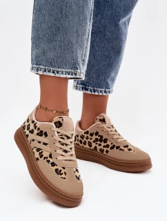 Dámské tenisky na platformě Panterka béžové Denissa