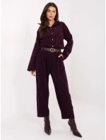 Spodnie IT SP model 21749798 ciemny fioletowy - FPrice Spodnie IT SP model 21749798 ciemny fioletowy - FPrice