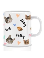 Personalizovaný klasický bílý keramický hrníček 300 ml se zvířecími motivy Personalizovaný klasický bílý keramický hrníček 300 ml se zvířecími motivy