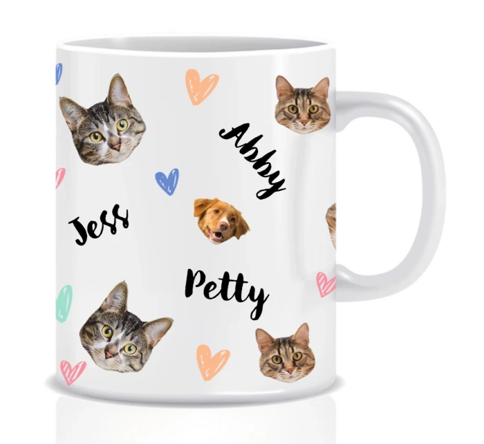 Personalizovaný klasický bílý keramický hrníček 300 ml se zvířecími motivy Personalizovaný klasický bílý keramický hrníček 300 ml se zvířecími motivy