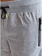 Pánské světle šedé teplákové kraťasy Dstreet model 21968933 - FashionStreet