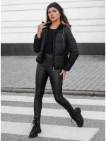Dámská zimní péřová bunda s kapucí černá Dstreet model 21980636 - FashionStreet