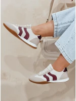 FashionStreet dámské béžovo-bordó tenisky ZY0779