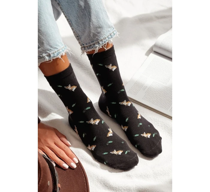 Milena ponožky 0200-182 Lišky a listy 37-41