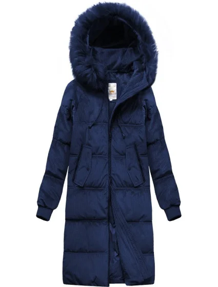 ZIMOWA KURTKA DAMSKA Z KAPTUREM GRANATOWA model 21242212 - Libland