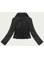 Černá bunda ramoneska s asymetrickým zipem J Style (11Z8130)
