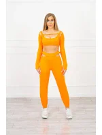 Sada s blůzou nahoře oranžová neonová Sada s blůzou nahoře oranžová neonová