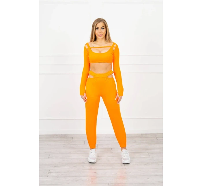 Sada s blůzou nahoře oranžová neonová Sada s blůzou nahoře oranžová neonová