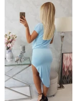 Asymetrické modré šaty Asymetrické modré šaty