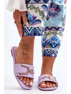 Dámské klasické Žabky s ozdobou fialové model 21627244 - Boto