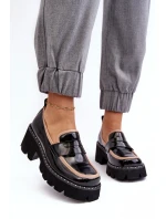 Kožené dámské mokasíny D&A model 21636756 černé - S.Barski