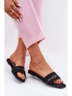 Ploché Dámské Pantofle S Páskem A Přezkou Černé Zilina Ploché Dámské Pantofle S Páskem A Přezkou Černé Zilina