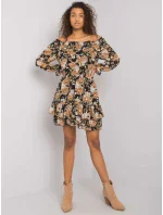 Šaty DHJ SK 15015 2.73P černá a béžová