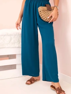 Kalhoty s širokým model 21193106 mořská - K-Fashion