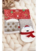 Vánoční ponožky model 21569077 šedé - Aura.via