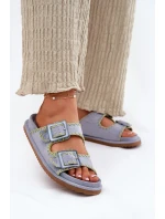 Dámské Pantofle S A Ozdobným Modré model 21696583 - Boto