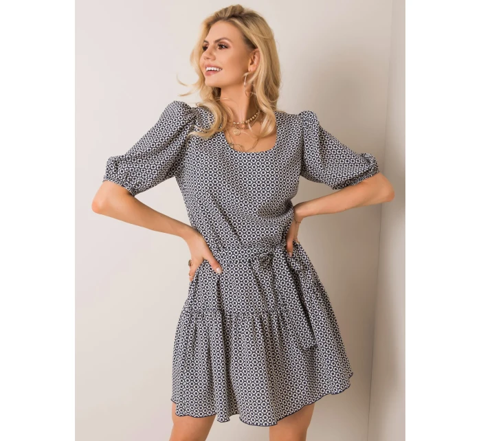 Šaty LK SK 508151.34P bílá a tmavě modrá