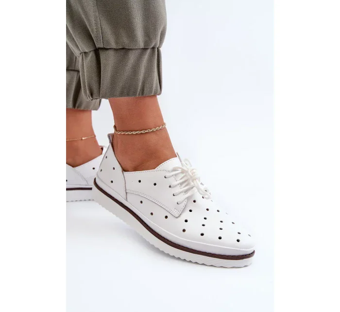 Dámské kožené boty, bílá S.Barski Dámské kožené boty, bílá S.Barski