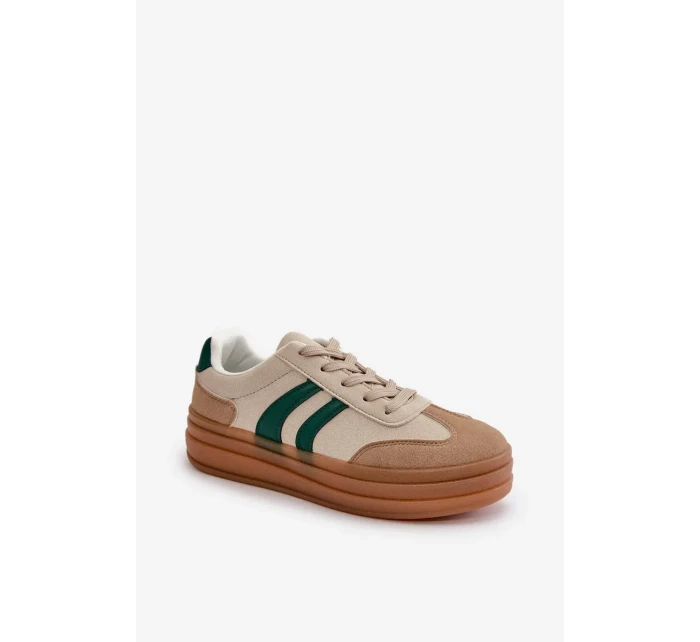 Dámské Tenisky Na Platformě Béžovo-Zelené Nesonice Dámské Tenisky Na Platformě Béžovo-Zelené Nesonice