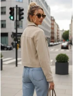 FashionStreet dámská semišová béžová bunda TY5574
