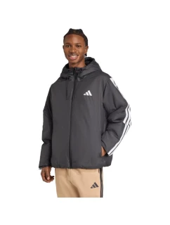 Pánská bunda Essentials 3Stripes Insulated Hooded Jacket black pánské oblečení model 21391449 - ADIDAS