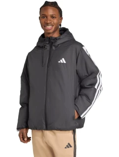 Pánská bunda Essentials 3Stripes Insulated Hooded Jacket black pánské oblečení model 21391449 - ADIDAS
