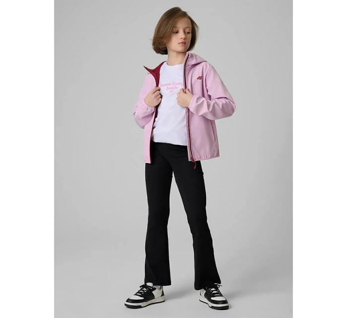 Dívčí větruodolná softshellová bunda 5000 s membránou 4F 4FJWSS26TSOFF478-47S