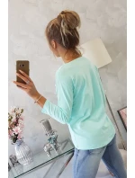 Halenka s potiskem Tide v mátové barvě