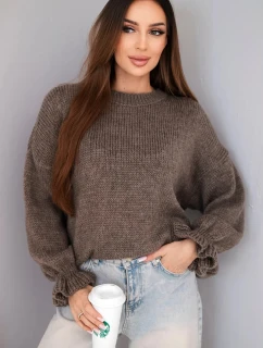 Dámský svetr s přídavkem mohairu a vlny v model 21857661 střihu fango - K-Fashion